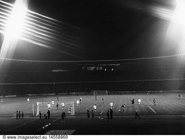sports  football  Germany  federal league  1. FC Cologne versus Fortuna Cologne  Muengersdorf Stadium  Cologne  30.3.1974 match  people  game  audience  1970s  70s  20th century  historic  historical
