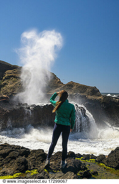 Spouting Horn Blowing Water Into The Air