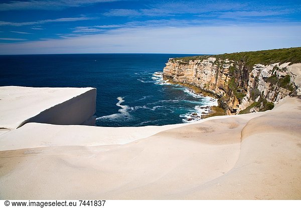 Spur  sehen  Ozean  Küste  Ignoranz  Monarchie  Pazifischer Ozean  Pazifik  Stiller Ozean  Großer Ozean  Australien  New South Wales  Sandstein