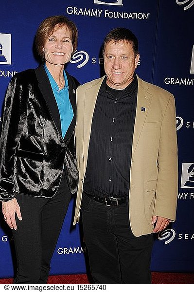 Sr. Vice President of The Grammy Foundation Kristen Madsen (L) and GRAMMY Foundation Board Chair Tim Bucher attend the 57th Annual GRAMMY Awards' 17th Annual GRAMMY Foundation Legacy Concert at the Wilshire Ebell Theatre on February 5  2015 in Los Angeles  California.