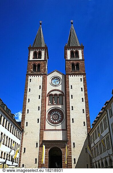 St. -Kilians-Dom zu Würzburg oder Dom St. Kilian  Würzburg  Unterfranken  Bayern  Deutschland  Europa