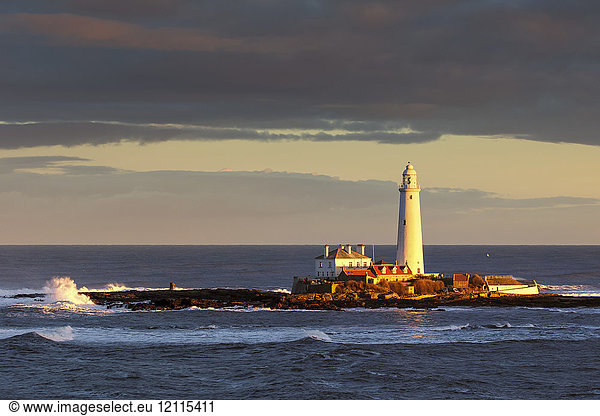 St. Mary's Lighthouse on St. Mary's Island  Whitley Bay Whitley Bay  Tyne and Wear  England