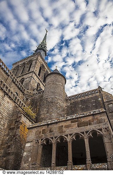 St. Michel Abbey  Le Mont Saint Michel  Bretagne  France  Europe