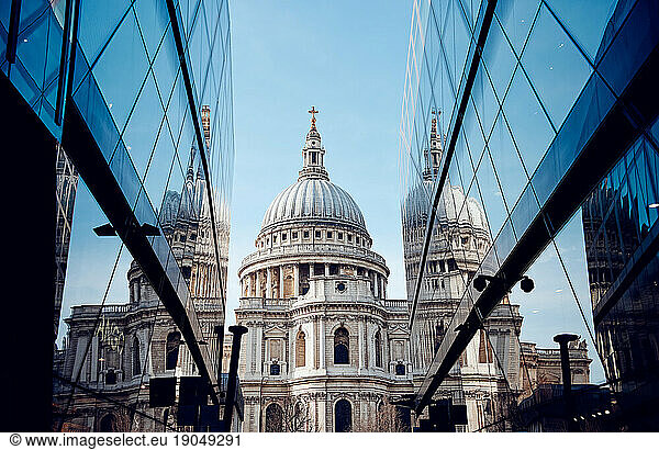 St Pauls Cathedral near modern buildings