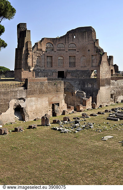 Stadion Hippodrom mit Kaiserloge Domus Augustana Palatin Rom Latium Italien Europa