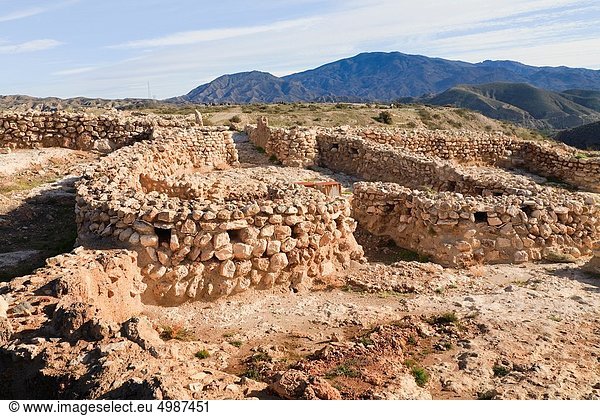Stadt  Ausgrabungsstätte  Wachturm  Eingang  Lebensphase  Kupfer  Spanien