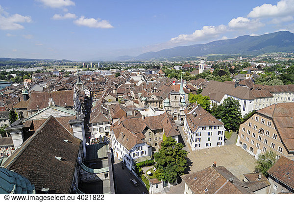 Stadtübersicht  Altstadt  Solothurn  Schweiz  Europa