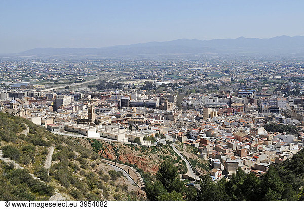 Stadtübersicht  Lorca  Murcia  Spanien  Europa