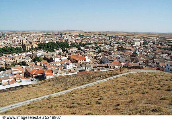 Stadt  Draufsicht  Consuegra  Spanien  Toledo
