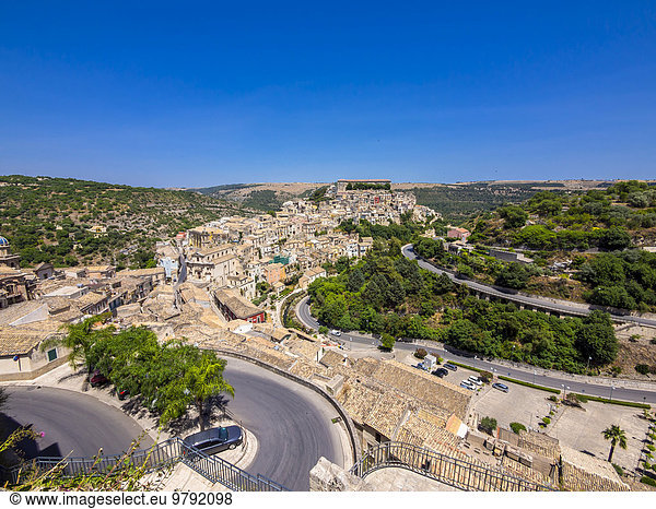 Stadtansicht  Ragusa Ibla  UNESCO-Weltkulturerbe  Val di Noto  Sizilien  Italien  Europa
