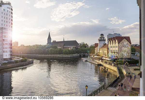 Stadtansicht Stadtansichten Ufer Kaliningrad Russland