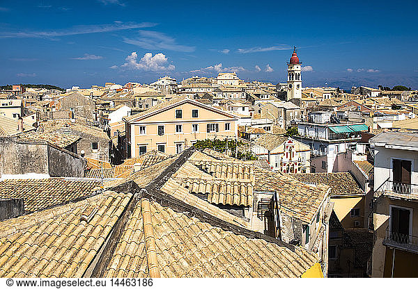 Stadtbild der Altstadt von Korfu in Griechenland