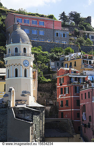 Stadtbild von Vernazza  Cinque Terre  Italien