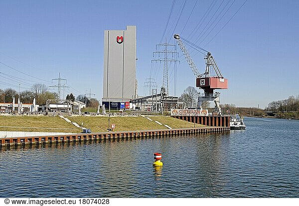 Stadthafen  Hafen  Strand  Rhein-Herne-Kanal  Recklinghausen  Nordrhein-Westfalen  Deutschland  Europa