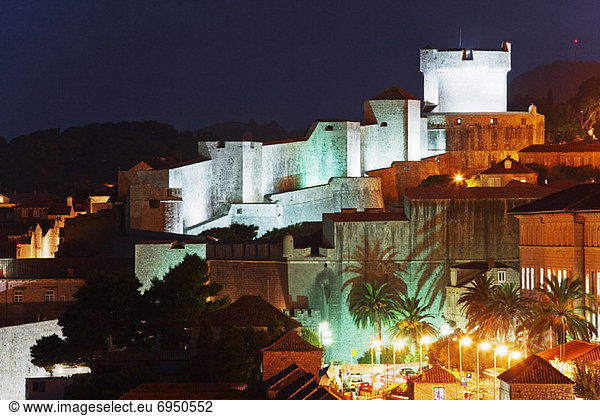 Stadtmauer  Großstadt  Kroatien  Dubrovnik  alt