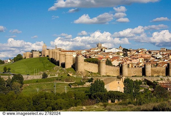 Stadtmauer  Mittelalter  Großstadt  hinzufügen  Liste  Erfolg  aufheben  Draufsicht  UNESCO-Welterbe  Spanien