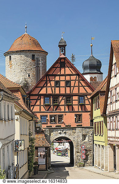Stadttor  Langenburg  Hohenlohe  Baden-Württemberg  Deutschland  Europa