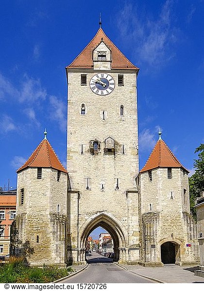 Stadttor Ostentor  Regensburg  Oberpfalz  Bayern  Deutschland  Europa
