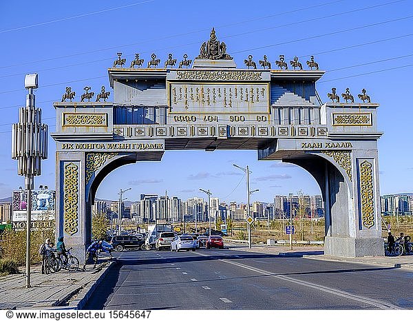 Stadttor  Ulan Bator  Mongolei  Asien