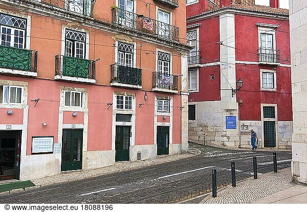 Stadtviertel Alfama  Lissabon  Portugal  Lisboa  Europa