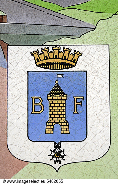 Stadtwappen  Belfort  Franche-Comte  Frankreich  Europa