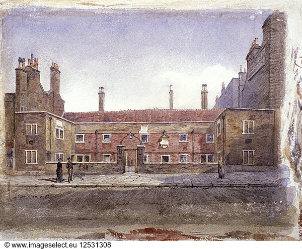 Stafford Alms Houses  Grays Inn Road  London  1882 Künstler: John Crowther