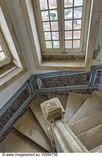 Stairs inside the University of Coimbra. Portugal.