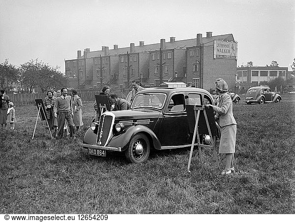 Standard Flying Ten bei der Standard Car Owners Club Gymkhana  8. Mai 1938. Künstler: Bill Brunell.