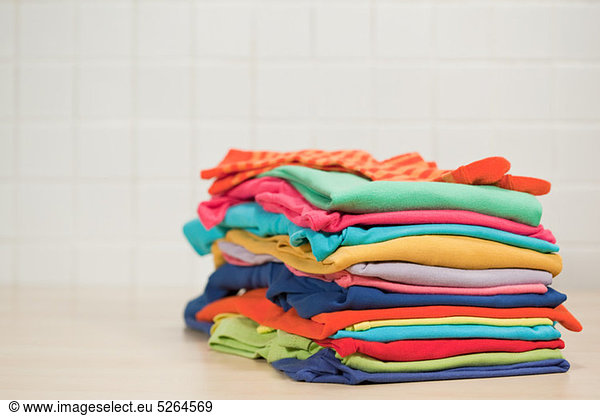 Stapel saubere Wäsche