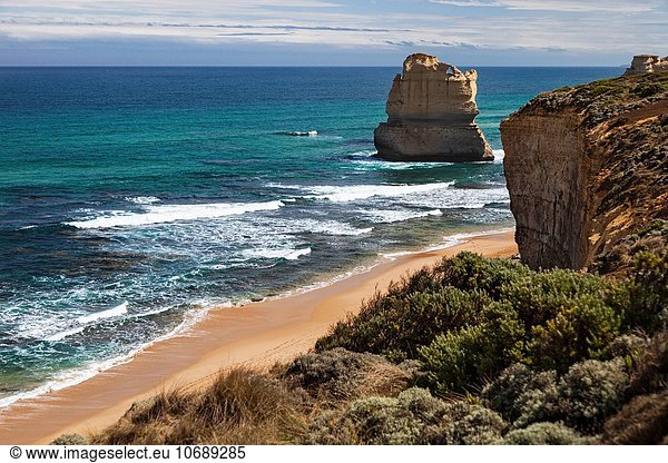 Stapel sehen Strand Ozean Meer Fernverkehrsstraße Ignoranz Victoria groß großes großer große großen 12 Australien Kalkstein