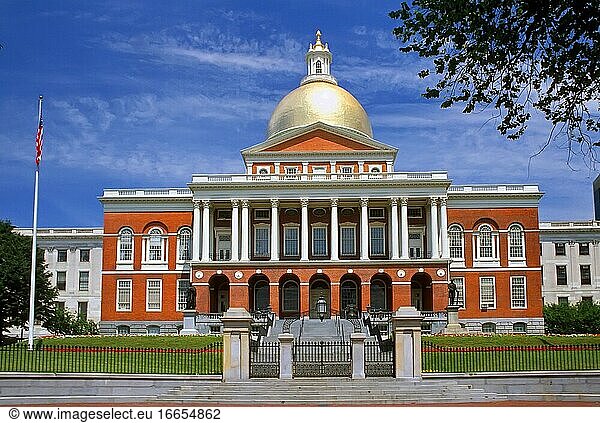 State Capitol Buliding Complex in der Innenstadt von Boston  Massachusetts MA.