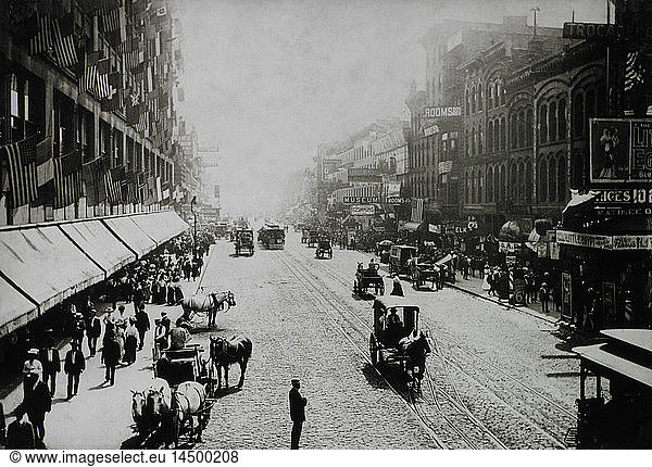 State Street  Chicago  Illinois  USA  1895
