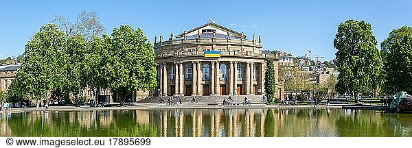 State Theatre Theater am Eckensee Architecture Panorama Travel in Germany in Stuttgart  Germany  Europe
