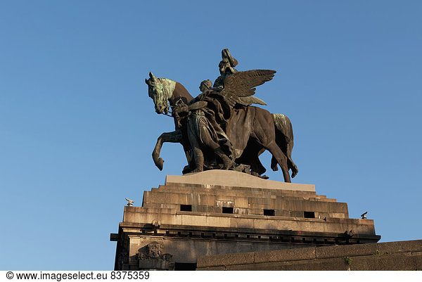Statue Of Kaiser Whilhelm 1 On Horseback Koblenz  Germany