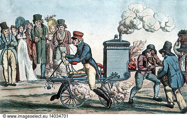 Steam Powered Motorcycle  Velocipede  1818