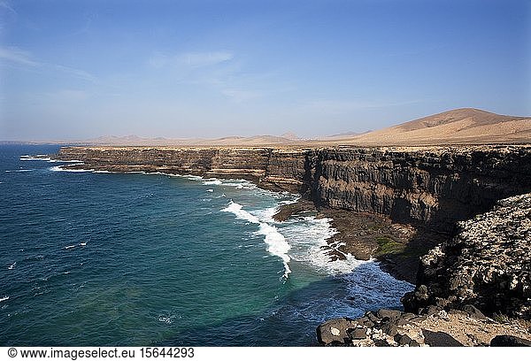 Steilküste bei Los Molinos  Westküste  Puertito de los Molinos  Fuerteventura  Kanarische Inseln  Spanien  Europa