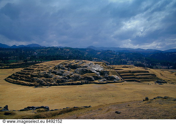 Stein  Festung  Ruine  Außenaufnahme  Cuzco  Cusco  Inka  Südamerika
