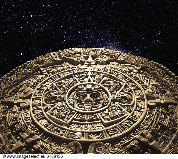 Stein  schnitzen  Azteken  Kalender