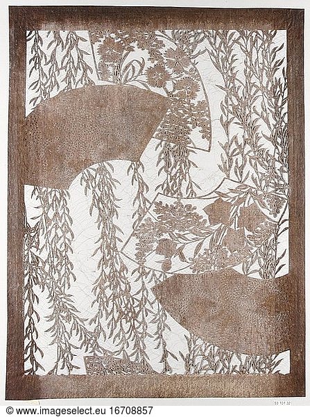 Stencil  ca. 1615–1868. Edo period (1615–1868).
Paper  52.70 × 40.01 cm.
Inv. Nr. 53.101.32
New York  Metropolitan Museum of Art.