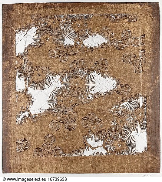 Stencil  ca. 1615–1868. Edo period (1615–1868).
Paper  45.72 × 41.91 cm.
Inv. Nr. 53.101.16
New York  Metropolitan Museum of Art.