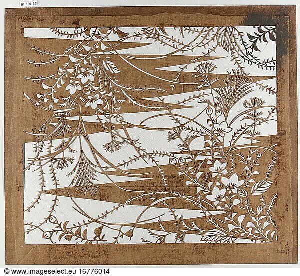 Stencil  ca. 1615–1868. Edo period (1615–1868).
Paper  40.64 × 35.56 cm.
Inv. Nr. 53.101.15
New York  Metropolitan Museum of Art.