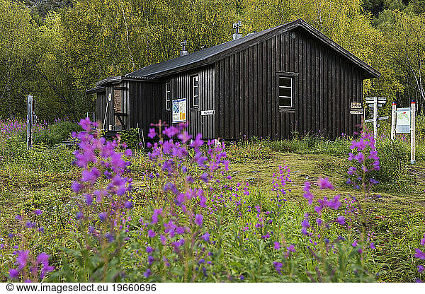 STF Teusajaure mountain hut  Kungsleden Trail  Lapland  Sweden