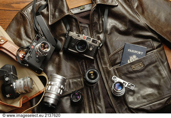 Stilleben Studie von Leica Ausrüstung über mehr als 30 Jahren