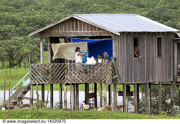 Stilt House  Amazon  Brazil