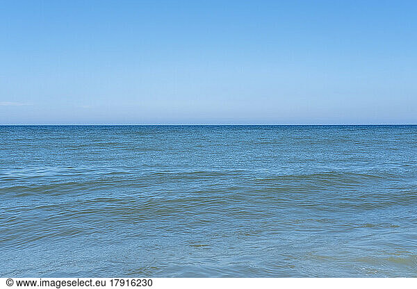 Stock photo of calm blue ocean and sky  Cape Cod  Massachusetts