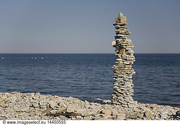 Stone Tower on the Beach