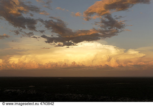 Storm clouds in evening light  North Western Australia