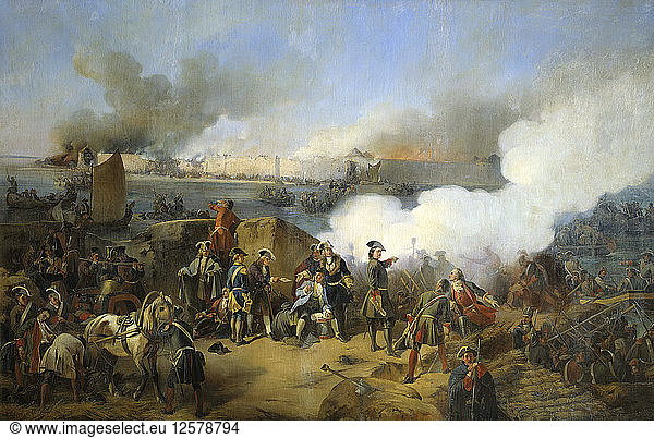 Storming of the Swedish Nöteburg Fortress by Russian Troops  11 October 1702 (1846). Artist: Alexander von Kotzebue