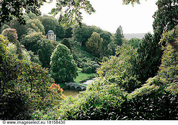 Stourhead National Trust house in the English Countryside
