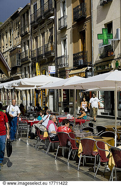 Straßencafé  Salamanca  Kastilien  Spanien